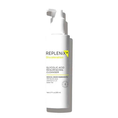Replenix Glycolic Acid Resurfacing Facial Cleanser, Gentle Medical Grade Exfoliating Face Wash for Skin Discoloration (6.7 fl. oz)