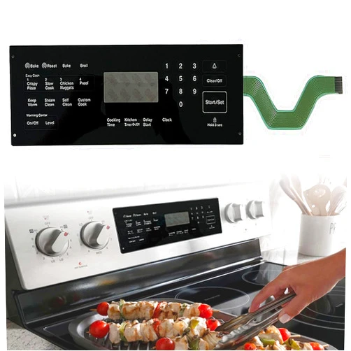 PacuM DG34-00020A Range Membrane Switch Touchpad Compatible with Samsung Electric Ranges Ovens NE595R0ABSR，NE59J3420SS，NE594R0ABSR, NE59J3420SB, NE59J3421SS, Replaces AP5623392, PS4240764。