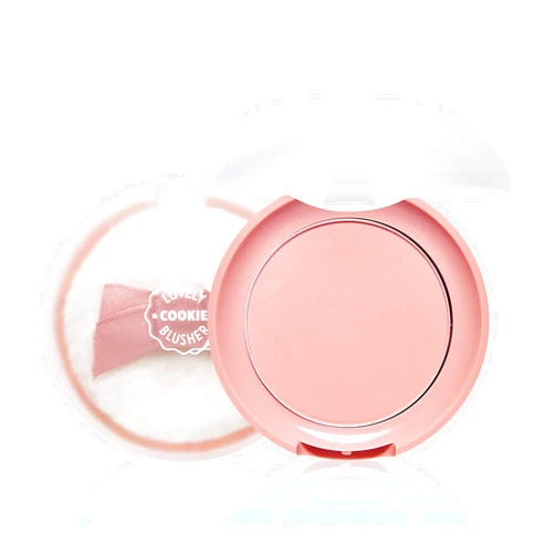 ETUDE Lovely Cookie Blusher - Peach Choux Wafers 4g | Glowing & Natural Powder Blush with Long-Lasting Sebum Control | Easy Application | Korean Makeup, Kbeauty, Perfect for Gift