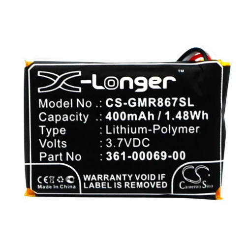SLCBATTERY Battery 400mAh Replacement for Garmin 010-11867-10, 010-11925-00, Barklimiter bark Control colla, Garmin 361-00069-00