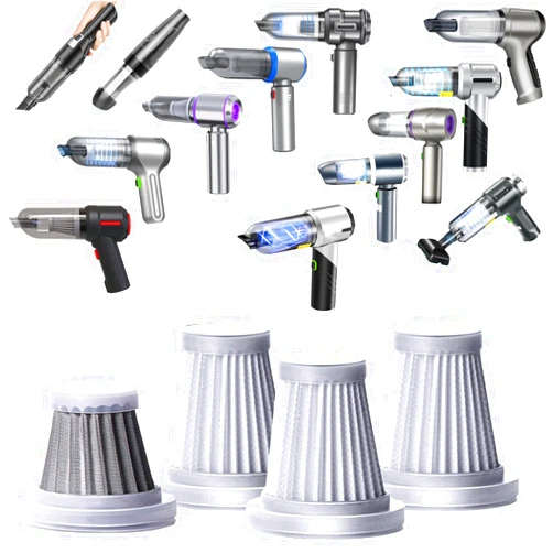 Feenynic 1 Steel + 3 Hepa Replacement Filters Compatible with Saker, Sakerplus, XCOOL, houscly, Wirelume, Wansimoo, HRYCF, Yomile, Piwosa, CHUMPOSH, WINWEND, Gianteye, GenTant, AIPROIN, SAKAKI Car Vacuum etc.