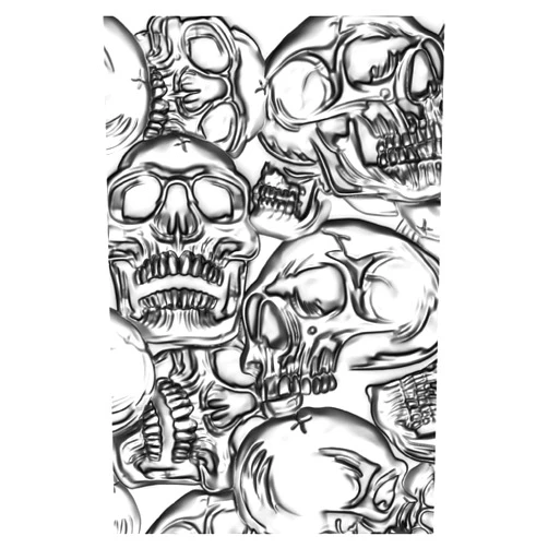 Sizzix Sizzx 3-D Texture Fades Embossing Folder Skulls by Tim Holtz | 665771 | Chapter 3 2022, Multicolor