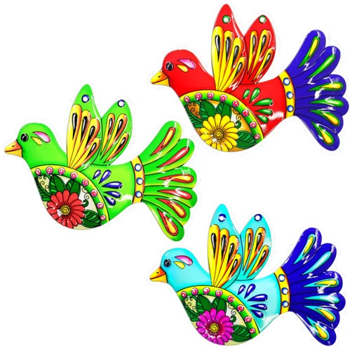 John's Studio Metal Hummingbird Wall Decor Outdoor Garden Hanging Art Sculptures Home Theme Decorations for Kitchen Bathroom and Pool - 3 PCS