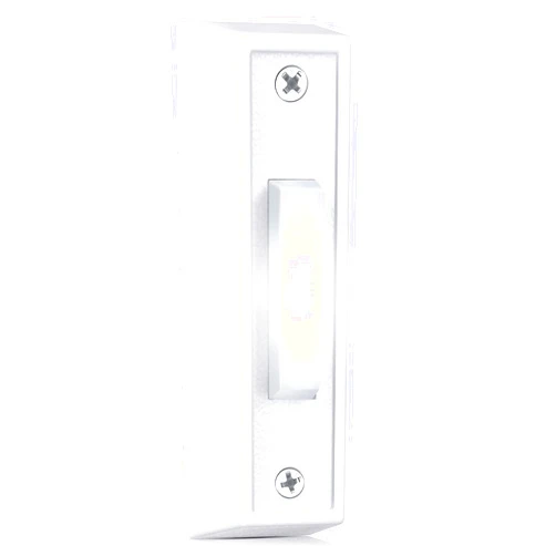 Saillong Lighted Doorbell Button, Wired Door Bell Push Button LED Door Chime, Wall Mounted Doorbell Switch Garage Doorbell Button (White, White Light)
