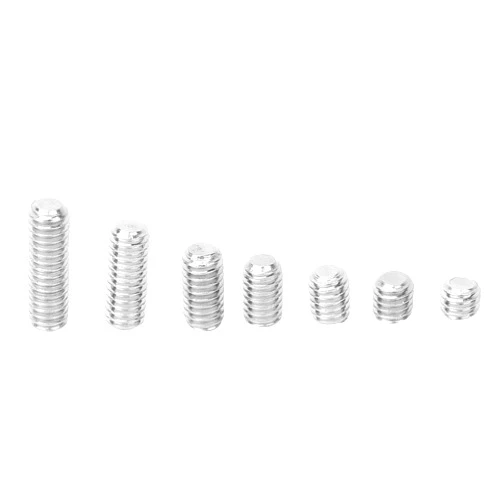 TenNuoDa Flat Point Grub Screw,212Pcs 304 Stainless Steel Socket Set Screws Assortment Kit,M4 Grub Screws with Hexagon Socket,Hex Socket Flat Point Set Screw with Hex Key