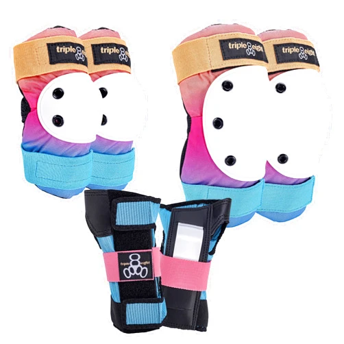 Triple Eight Saver Series 3-Pack Pad Set– Ideal for Skateboarding, In-line Skating, Roller Skating, and Biking