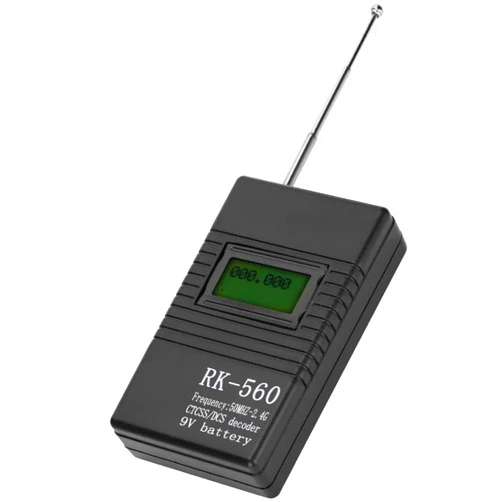 Tangxi RK560 Mini Radio Frequency Counter Meter,50MHz-2.4GHz Radio Frequency Counter with CTCSS/DCS Decoder,Portable Handheld Frequency Counter Meter,1K / 0.1K.