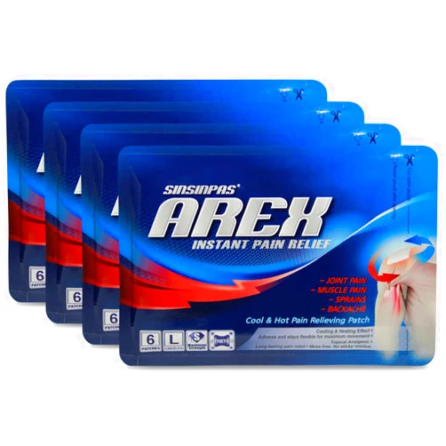 SINSINPAS AREX Cool & Hot Pain Relieving Patch, Large 4 Pack (24 Patches Total)…