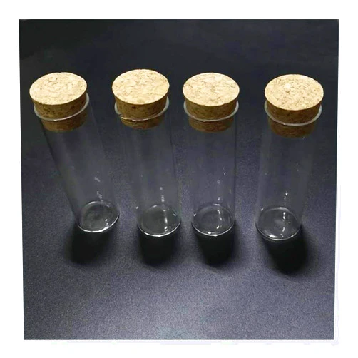 Pangyoo PYouo-Big Test Tubes, 24pcs/lot Flat Bottom Glass Test Tube, 30x100mm 50ml, with Cork stoppers, for Kinds of Laboratory