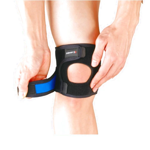 Zamst JK-1 Sports Knee Brace With Pressure Pad Relieving Pain On the Tendon For Osgood Schlatter Disease-for Volleyball, Basketball, Running, Tennis, Pickleball-Black, Large