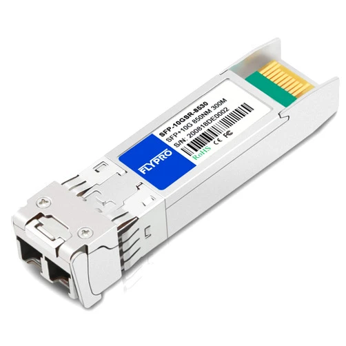 FLYPROFiber- 10GBase-SR SFP+ Transceiver, 10G SR LC Fiber Optics Multimode Module for Dell 407-BBOU (MMF 850nm 300m DOM)