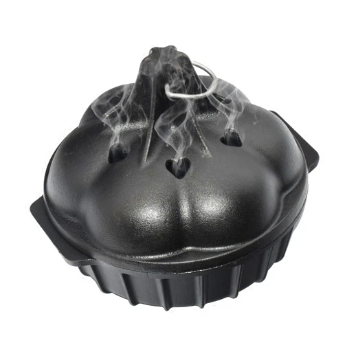 UKENEM Wood Stove Steamer & Woodstove Steamer Stove Humidifier Cast Iron, Round Fireplace Humidifier & Simmer Pots with Heart-shaped Vent At The Top Covers (Round-1)