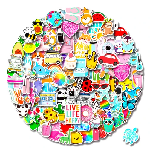 Bonitzdm Stickers for Water Bottles, 110 Pack/PCS Cute Vsco Vinyl Aesthetic Waterproof Stickers Laptop Hydroflask Skateboard Computer Stickers for Teens Kids Girls