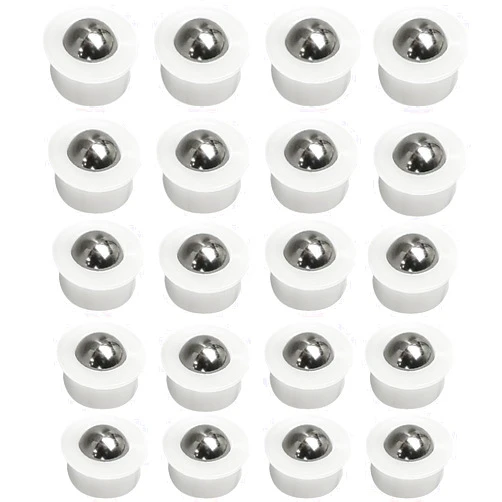 EINGSDFGCH 20 Pieces Small Ball Transfer Bearing Mini Table Conveyor Roller Bearings 1/3inch (Nylon and Stainless Steel)