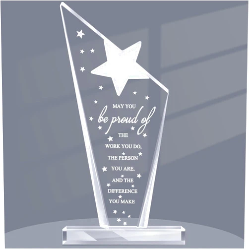 Maitys 1 Pcs Graduation Thank You Gift Employee Inspirational Acrylic Sign Prizes Employee of The Month Favor Nurse Week Appreciation Gifts Keepsake for Nurse Teacher Assistant Women Team (Star)