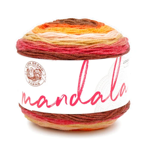 Lion Brand Yarn Mandala, Multicolor Yarn for Knitting, Crochet and Crafting, Banshee, 1 Pack