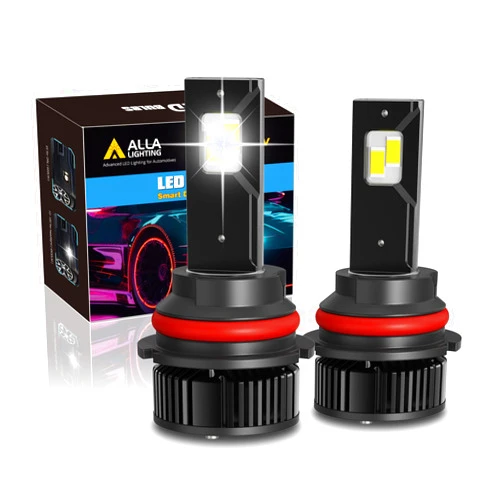 Alla Lighting 6V~18V 9000Lms HB1 9004 LED Fog Lights Bulbs or Daytime Running Lights(DRL) Lamps, 6000K Xenon White