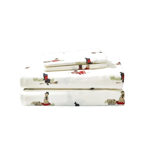 Eddie Bauer - King Sheet Set, Warm Breathable Cotton Flannel Bedding with Deep Pockets, Brushed for Extra Softness, Cozy Home Decor, Oeko-Tex Certified (Retriever Adventure, King)