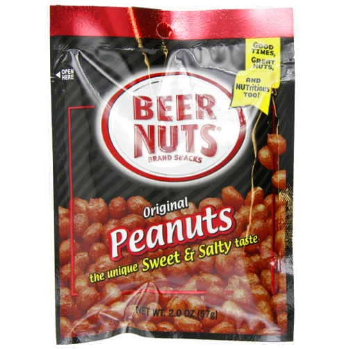 Beer Nuts Peanuts, Original, 2-Ounce (Pack of 48)
