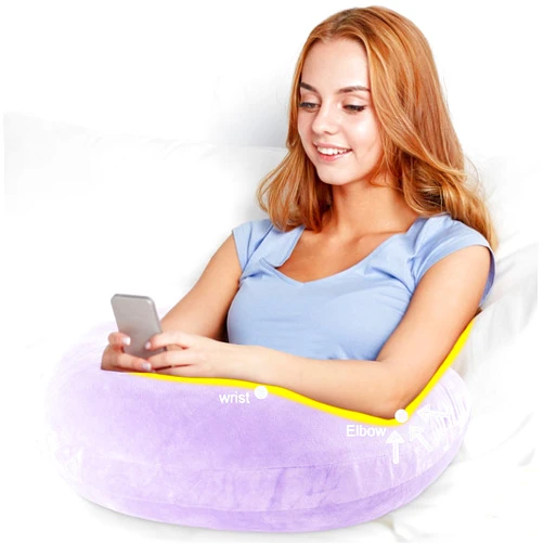 Vamorry Reading Gaming Pillow Arm Rest for Bed Adult/Kid: Lap Desk Pillow for Sitting in Bed/Sofa/Floor-Compact Arm Support Pillow for Reading/Gaming/Working/Crocheting Improve Sitting Posture&Reduce Fatigue