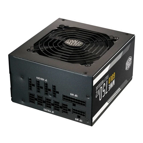 Cooler Master MWE Gold 750 V2 Full Modular, 750W, 80+ Gold Efficiency, GPU Support RTX 4070 Super, 2 EPS Connectors, 120mm HDB Fan, Semi-fanless, 5-Year