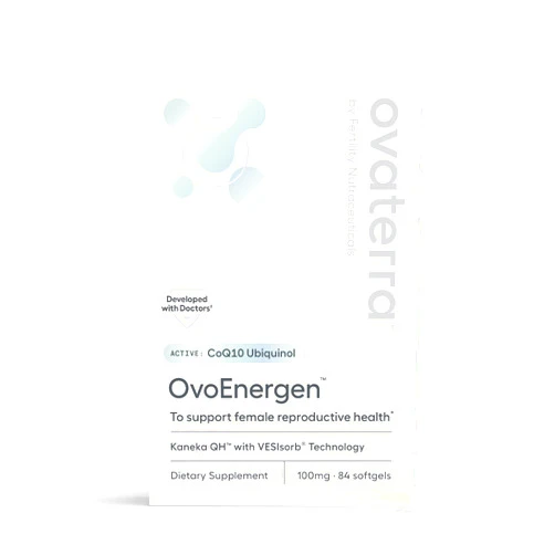 Ovaterra OvoEnergen Ubiquinol CoQ10 100mg Softgels, CoQ10 Supplement for Women to Support Reproductive Health and Egg Health, Fertility Booster with Kaneka QH, VESIsorb® Technology (84 Softgels, 28 Day Supply)