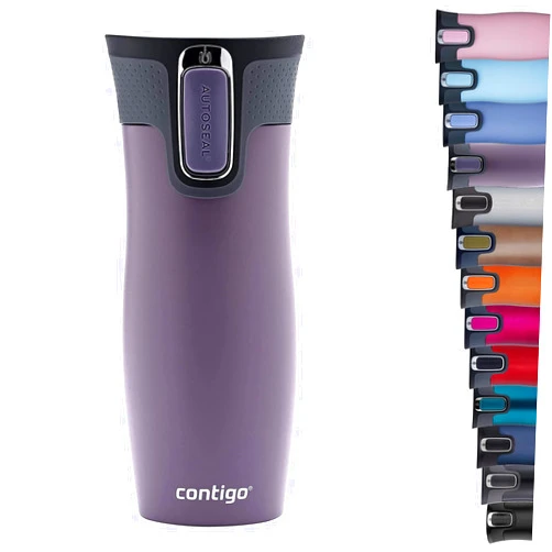 Contigo West Loop Autoseal Travel Mug, Stainless Steel Thermal Mug, Vacuum Flask, Leakproof Tumbler, Coffee Mug with BPA-Free Easy-Clean Lid