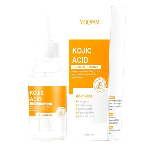 SURORAIN Kojic Acid Turmeric Serum, Hydrating Brightening Serum Dark Spots, Anti Wrinkle Fine Lines Dark Spot Corrector Nourishing Firming Daily Skin Care Serum, Hydrate Dull & Dry Skin 1.05 OZ