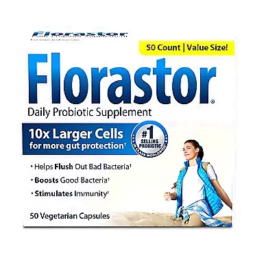 Florastor Daily Probiotic Supplement, 50 ct. (Pack of 4)