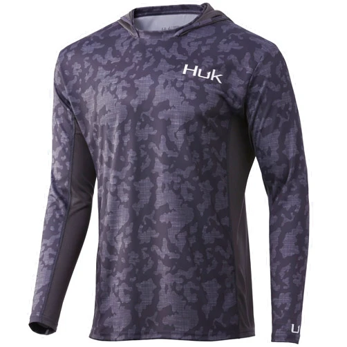 HUK Men's Icon X Camo Hoodie |UPF 50+ Long-Sleeve Fishing Shirt