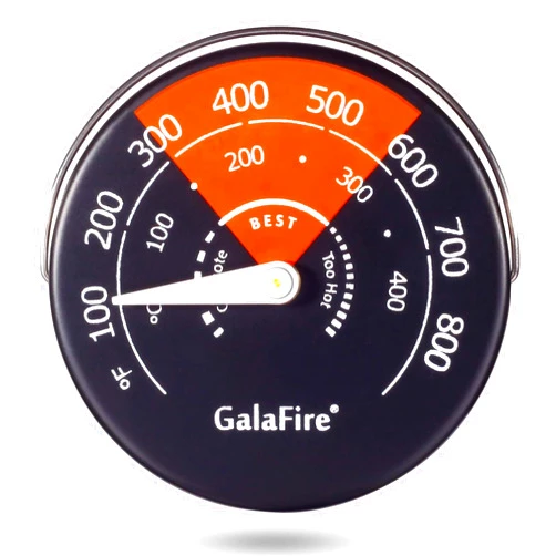 GALAFIRE Wood Stove Thermometer Magnetic, Oven Temperature Meter for Wood Burning Stoves, Gas Stoves, Pellet Stoves, Avoid Stove Fan Damaged by Overheat
