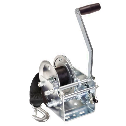 Fulton 142415 Dual Speed Winch with 20' Strap - 2600 lbs. Capacity, 1 Pack, Silver