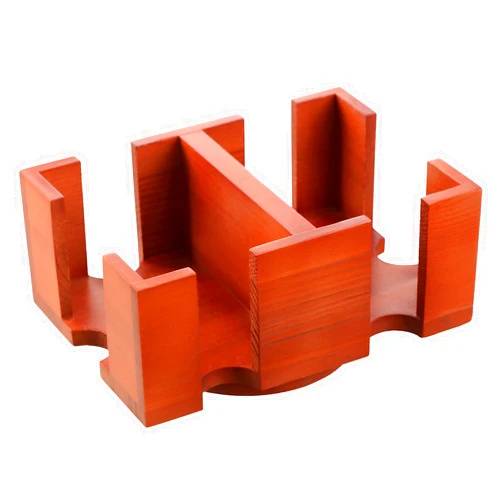 Mifoci Playing Wooden Card Tray Canasta Card Holder 6 Deck Rotating Playing Holder 360 Degree Swivel Wood Poker Dual Deck Tray for Adult Table Play Parties(7.09 x 5.12 x 3.35 Inch)