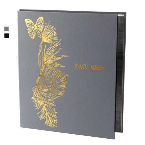 TOTOCAN Photo Album 4x6 300 Pockets, Extra Large Capacity Picture Album with Linen Cover with Gold Foil Stamping Patterns, Family, Baby, Wedding Album (4x6 Photos 300 Pockets, Grey)