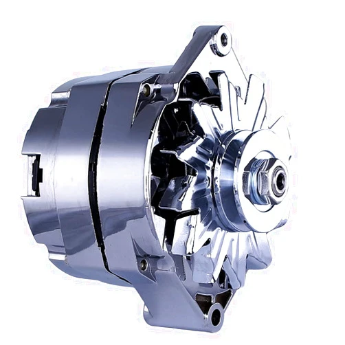RAREELECTRICAL New Chrome Chevy 1-Wire Or 3-Wire Alternator Compatible With 140 Amp Self Exciting Energizing By Part Number 7127-140Ch