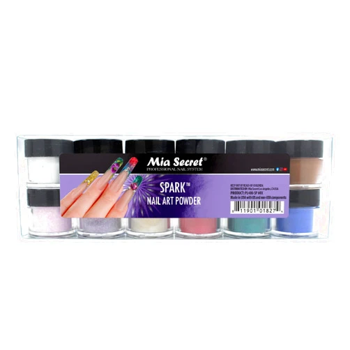 Mia Secret Nail Art Powder Collection 12 Colors Mix (Spark)