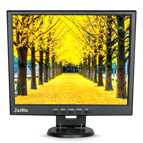 JaiHo 14 Inch LCD Security CCTV Monitor, 1024x768 4:3 Resolution Color TFT LCD Display Screen with HDMI/VGA/BNC/AV Ports for Surveillance Camera, STB and Other Video Equipment, Built-in Speaker