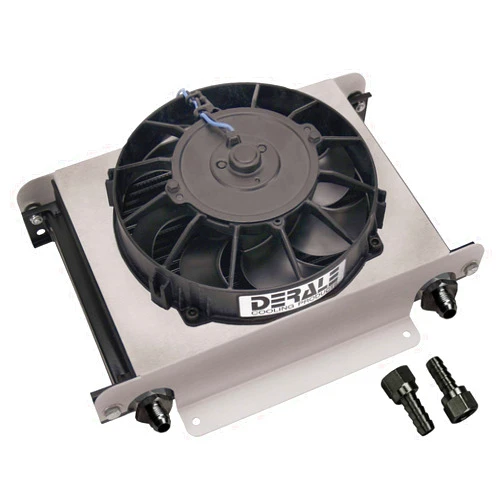Derale 13760 Hyper-Cool Remote Mount Fluid Cooler , Black