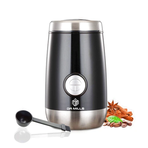 DR MILLS DM-7445 Coffee Grinder Electric Grinder Spice and Herb Grinder, Blade & cup made with SUS304 stianlees steel food grinders electric