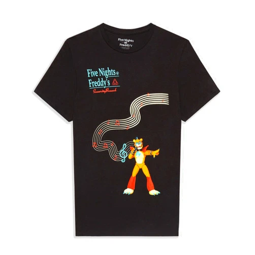 Seven Times Six Five Nights at Freddy's Men's Security Breach Flowing Harmony Lines Horror Game Adult T-Shirt