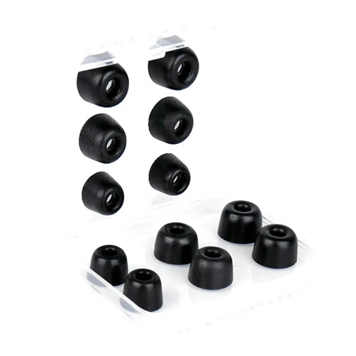 YINYOO 6 Pairs KZ ZS10 Pro Earbud Tips, KBEAR KF01 Memory Foam Noise Canceling IEM Ear tips for in ear Monitors, Suitable for ZAR, ZAS, CCZ Melody, DC02, KS1, Tangzu Wan'er, CCA CRA, AS16, EDX (L/M/S, Black)