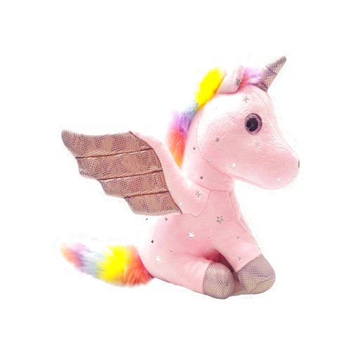 Best Ramona Medium Size Sitting Unicorn Stuffed Animal Toy Cute Alicorn Plush Toy Party Favor Birthday Gift for Girls Boys (Pink)