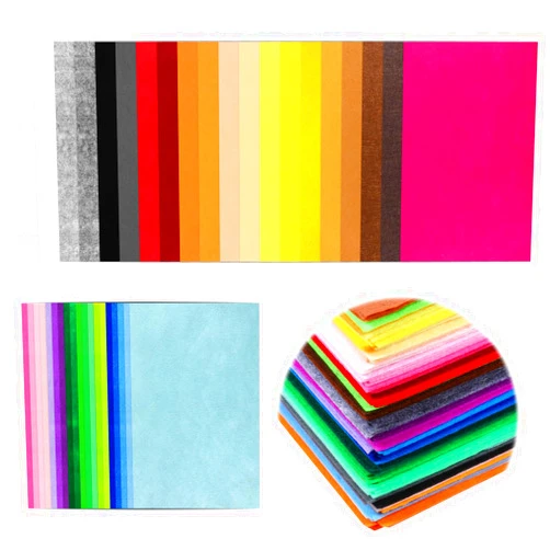 FdcZeyxior 120 Pcs Felt Fabric Sheets 12 x 8 Inch Colored Craft Felt Squares 1mm Thick 40 Assorted Colors Felt Craft Sheets for Christmas Halloween Fall Thanksgiving DIY Sewing Patchwork Party Decor