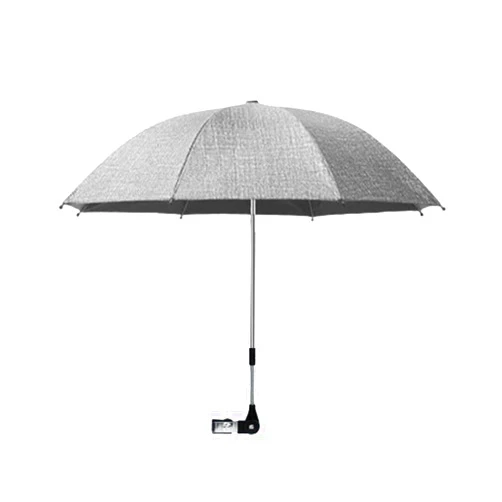 Nakazawa Umbrella Baby Stroller Convenient and Lightweight, Clip-On, Adjustable Steering, The top of the Umbrella can Adjusted to Bend, Universal,Attachment for Sun Protection Cowboy Grey