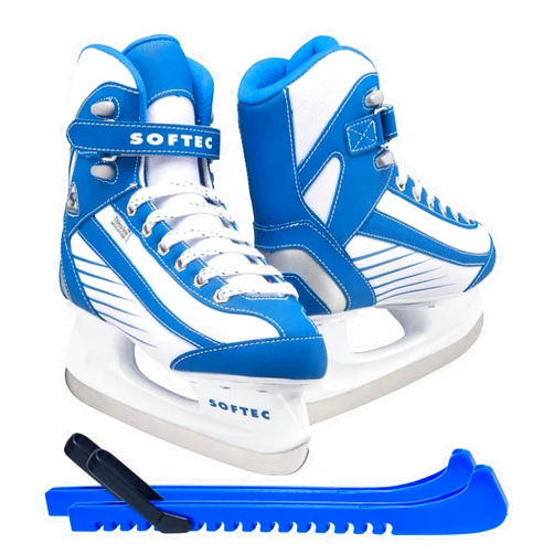 SKATE GURU Jackson Ultima Softec Sport Women's and Men's Recreational Hockey Skates Bundle with Guardog Skate Guards