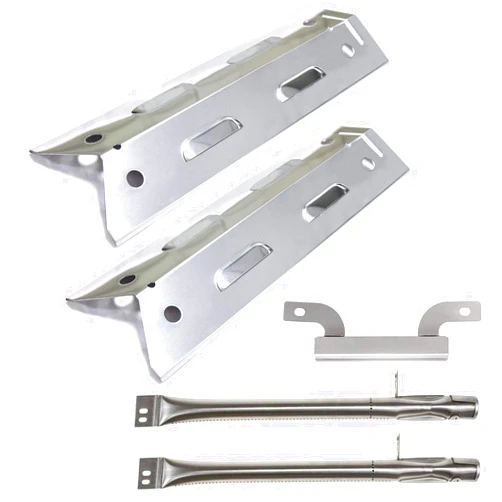 Adviace Grill Replacement Parts for Brinkman 810-4220-S, Stainless Steel Grill Pipe Burner, Heat Plate Tent Shield, Carryover Tube for Brinkmann 810-4220-S Grill, Brinkmann Grill Replacement Parts 810-4220-S