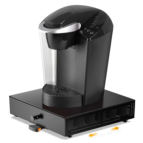SICHEER K Cup Organization Storage Drawer Maker K Cup Holder Sliding Tray Pull out Coffee Pod Organizer Rolling Stand Countertop Maker Stand Rack Capsules Compatible with Keurig Accessories