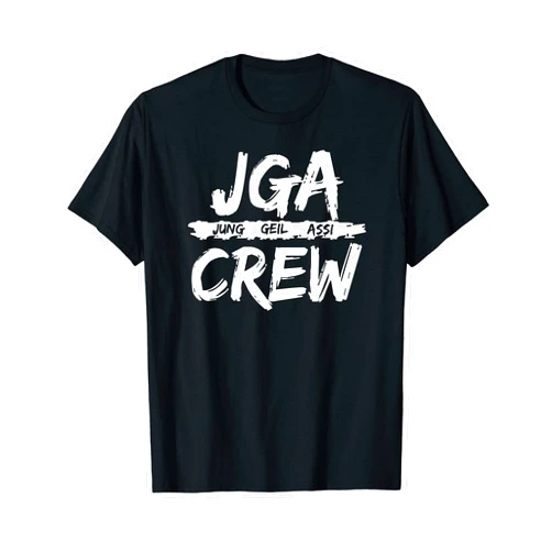 Junggesellenabschied Kleidung Oberteil für Gruppen JGA - Jung Geil Assi - Stag Night Funny Theme T-Shirt