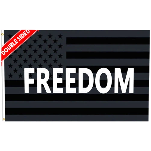 JOLCAHEU Double Sided Freedom A True Patriot Flag 3x5FT,Freedom Flags Outdoor Indoor,Heavy Duty 3Ply 220D Polyester Double Stitched Flags with 2 Brass Grommets. (3x5)