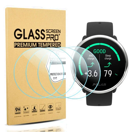 Suoman 4-Pack for Polar Ignite 2/Ignite Watch Screen Protector Tempered Glass, 2.5D 9H Hardness Screen Protector for Polar Ignite Smartwatch